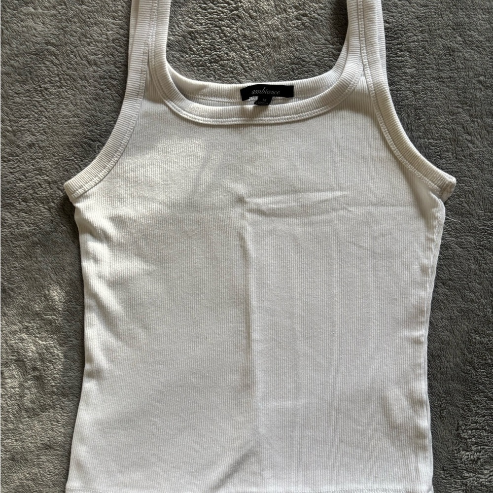 Ambiance Classic White Tank Top